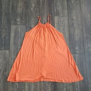 Boohoo Orange Shift Sleeveless Dress- size 10